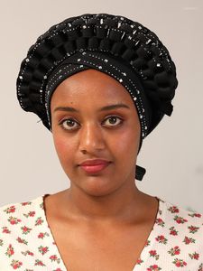 Ropa étnica Damas Capa espacial ajustable Africano Turbo Turban Capas Musulmán Muslim Scarf Scarf Hat islámico bajo bufanda Bonnón