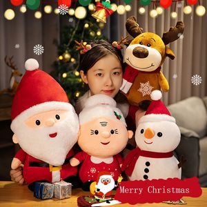 2022 Tillverkare Partihandel 23 cm Santa Claus Plush Toys Milu Deer Snowman Dolls Children's Christmas Gifts