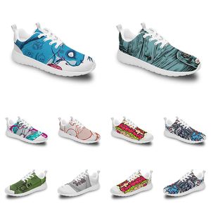 Homens Menino Sapatos esportivos personalizados anime desenho animado design de animais diy word preto branco azul vermelho colorido colorido externo masculino 231