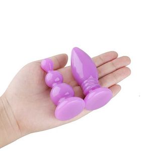 Massager SS11 Sex Toy male Prostate Massager Anal Dildo Butt Plug Jelly Beads Penis Masturbator Unisex Stopper Products for Adults
