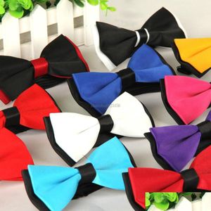 Bow Ties Mens Bow Ties Shirt Business Suits Tie Bowtie For Wedding Groom Groomsmen Gift Drop Delivery Fashion Accessories DHM3J