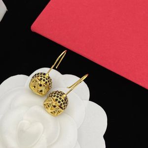 Classic Style Letter Stud Earrings Aretes Fashion Brand Designer 925 Silver Pin Gold Ball Earrings For Women Wedding Party Gift Jewelry With Box and Stamp