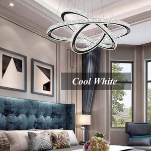 Pendant Lamps DIY Nordic Modern Crystal Lights 3 Rings Diameter 27.6 19.7 11.8 Inch Lamp Led Hanging Lighting For Living Room