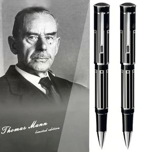 MONTE PEN Luxo Grande Escritor Thomas Mann School Office M Roller Ball Pen Escreva suavemente com o número de série