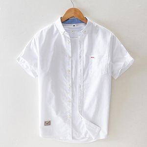 Männer Casual Hemden Italien Sommer Stil Kurzarm Hemd Männer Mode Bequem Für Solide Tops Herren Kleidung Chemise Camisa