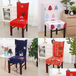 Chaves Chaves O assento er Christmas Flower Papai Noel Claus El Dining Chair Ers Office Office Gaming 8xz G2 Drop Drop Home Garden T Dhql2