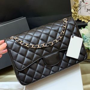 10A Top-Qualität Channel Bag Umhängetaschen 30 cm echtes Leder Umhängetasche Luxus Designer Taschen Dame Kette Flap Bags mit Box C070