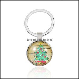 Christmas Decorations Key Buckle Accessories Decorations Bag Pendant Ring Fashion Santa Claus Series Many Style Keychains Christmas Dh5Hm