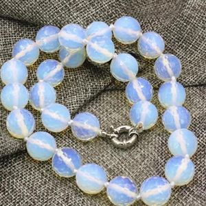 fashion jewelry Wholesale 14mm white opal women statement necklace 18inch