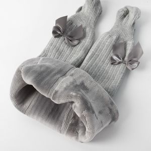 Legginsy Rajstopy Winter Velvet ciepło dla dziewcząt słodkie bawełniane bawełniane dzieci rajstopy ur.