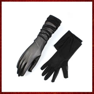 ST724 Ультратонкие автомобильные мотоциклетные перчатки элегантные женщины Сексуальные черные солнцезащитные перчатки самки эластичности