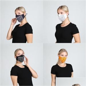 Maschere di design Traspirante Maschera per la bocca lavabile Respiratore a colori ricchi Antipolvere Antiappannamento Riutilizzabile Mascarilla Nessun filtro Goo Dhgarden Dh5Vs