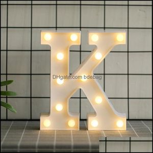 Party Decoration Arabic Numerals Led Household Lamp 26 English Letter Love Heart Shaped Birthday Confession Propose Party Night Ligh Dhlgc