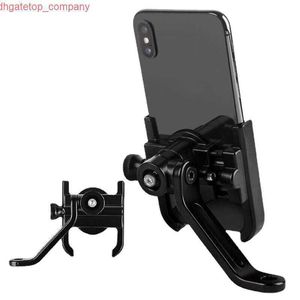 Car New Aluminum Alloy Motorcycle Bike Phone Holder GPS Bracket Mount Clip Support Moto Mirro Handlebar Mount For Xiaomi iPhone