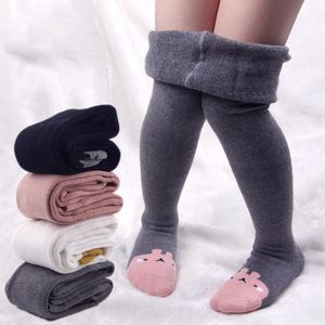 Leggings, Strumpfhosen, warm, Winter, für Mädchen, weiche Baumwolle, geborenes Kleinkind, Baby, niedlicher Tierdruck, plus Frottee-Kinderstrumpfhose, 07 Jahre, 221125