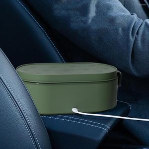 Geschirr Sets Mini Lunch Box Elektrische USB Lade Heizung Container Auto Hause Tragbare Reiskocher Wärmer Edelstahl Bento