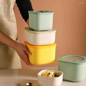 Dinnerware Define Salada de frutas Bento Box em um fresco mantendo o almoço Hermetic à prova de vazamentos de armazenamento MicrowAvable Cooler Containers