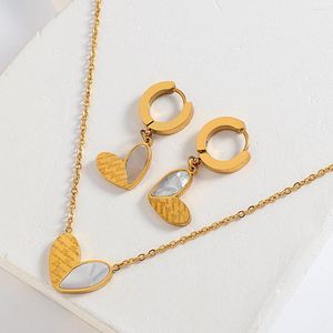 Catene Lifefontier Punk Acciaio inossidabile Color oro Shell Cuore Collane per le donne Collana con colletto a catena sottile unica Commercio all'ingrosso di gioielli