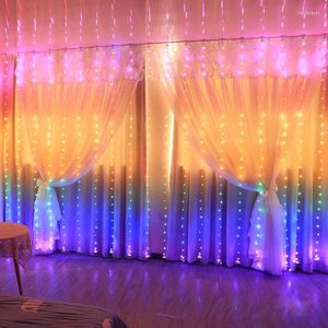 ストリングレッドカーテンライトストリングフェアリーメイン屋内屋外の結婚式パーティーのための8つのモードの装飾