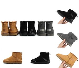 Designer Snow Boots 5854 Ultra matt päls arbetsstövlar plattform mini boot äkta läder tjock botten australien ull fotledskor skor