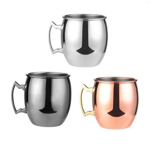 Mugs Mirror Polished Stainless Steel Drinking Moscow Mule Bar Pub Cocktails Beer Cups 530ML 19OZ Set Of 4