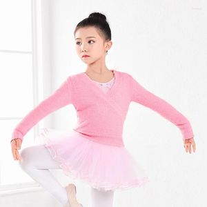 Stage Wear Fashion Girl Ballet Gimnastic Jacket Leotard Chaqueta de manga larga Su ter de baile