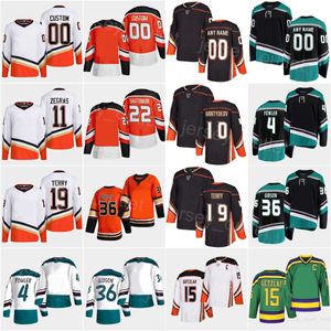 Reverse Retro Hockey''Nhl''19 Troy Terry Jersey 11 Trevor Zegras 4 Cam Fowler 15 Ryan Getzlaf 12 Sonny Milano 36 John Gibson 22 Kevin