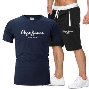 Herren-Trainingsanzüge für Herren, 2022, bedrucktes T-Shirt mit Buchstaben, Sportanzug, Paar, schnell trocknende, lässige Laufbekleidung, Sommer-Kurzarm-Shorts