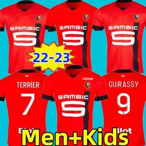 Wholesale 2022 2023 Rennes Stade Rennais soccer Jerseys 22 23 SULEMANA TERRIER Guirassy Laborde DOKU TAIT BOURIGEAUD SANTAMARIA Maillots De Foot men Kids Kit Football Shirt