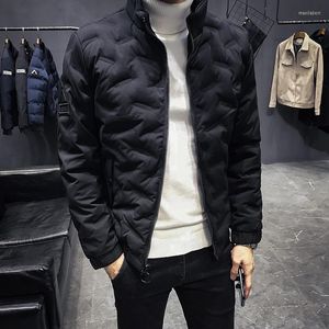 Men's Down Cotton Autumn And Winter Warm Padded Jacket With Thickened Stand Collar Windbreaker Young
