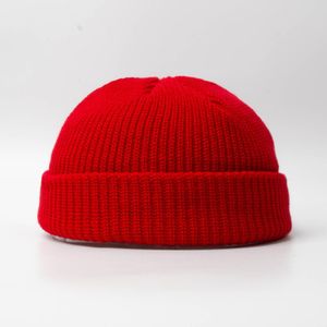 Q22 Niestandardowe unisex podwójnie warstwowa czapka ciepłe żebrowane rybak narciarski Docker Hat Retro Brimless Hats