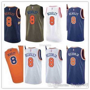 College Basketball draagt ​​op maat gemaakte New York Basketball Jerseys 8 Michael Beasley Nieuw voor winkel Fan Edition Men Women Youth American Knick Vest Shirt