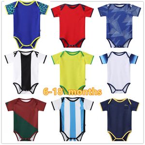 Spains Baby Soccer Jersey French Japan World Cup National Team mois Baby Crawling costume Français Football