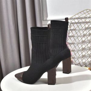 2022 Designer Louiseity Boots Sapatos Nude Black Beather Viutonity Ponto Ponto Toe Heels Boots Sapatos Kid