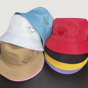 Nuovo marchio unisex cappelli a secchiello in nylon donna protezione solare Panama uomo colore puro Sunbonnet Fedora berretto da spiaggia da pescatore all'aperto