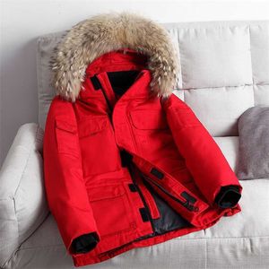 Jesień i zima 2022 Nowa kurtka Down High Quality dla młodych mężczyzn Parkas Canada Gooes Krótki koreański płaszcz zagęszczony