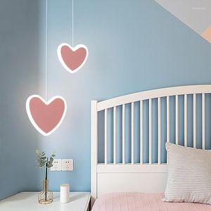 Lampade a sospensione Moderne a forma di cuore / Farfalla Fiore Led Lampadario Negozio di manicure Caffetteria Bar Ristorante Luci da comodino camera da letto ragazza