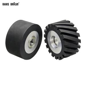 100x50mm Rubber Contact Wheel Belt Grinder Replacement Part Sanding Belt Set