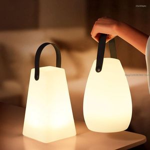 Lâmpadas de mesa LED LED Night Light Eye Protection Lâmpada recarregável por portátil ferro forjado