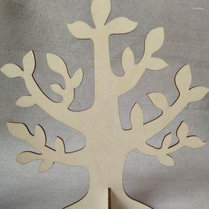 Christmas Decorations 4pcs Laser Cut Wood Mini Tree Decoration Diy Toy 25cm