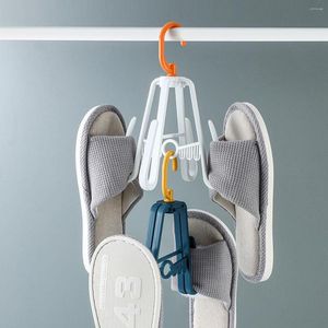 Clothing Storage Foldable Rotating Hanging Shoes Hook Holder Double Hanger Drying Rack Organizer Household Multifunction Clothes