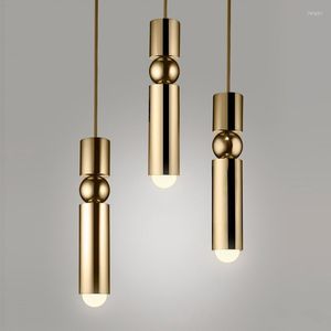 Lâmpadas pendentes Luzes de ouro nórdicas Lâmpadas de cozinha suspensa luminárias loft decoração de casa industrial decoração luminária