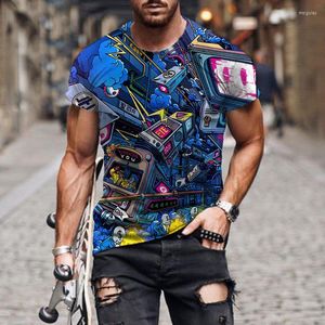 Magliette da uomo T-shirt transfrontaliera estiva in stile europeo e americano Stampata in 3D Produttori a manica corta di tendenza