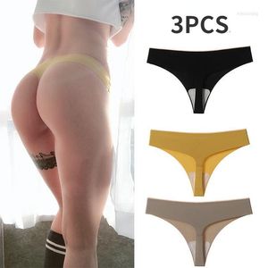 Women's Panties 3Pcs/set Sexy Solid Women's Breathable Sports Underwear Pink Young Girls Couple Thongs Female Japanese Lingerie