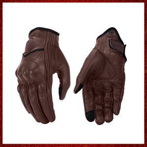 ST494 Retro Motorrad Handschuhe Männer Leder Wasserdichte Winter Touchscreen Motocross Handschuhe Volle Finger Motorrad Moto handschuhe