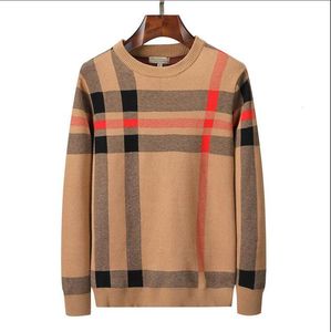 BURBY002 nuovi maglioni moda uomo pullover lavorato a maglia girocollo per righe maschili casual o collo manica lunga plaid slim fit maglieria cappotti