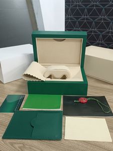 Luxury Green Watch Box Cases Original withs Cards and Papers Certificates Handbags boxs for 116660 116710 Watches With Gift Bag
