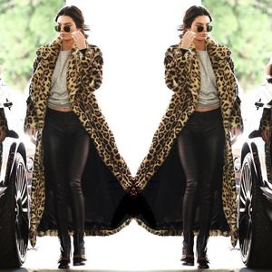 Women's Fur Donsignet Winter 2022 Leopard Print Coat Hairy Plus Velvet Thicken Retro Loose Faux Jacket For Women