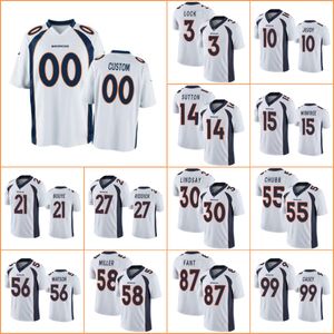 Jersey Denverbroncosmen #3 Drew Lock 10 Jerry Jeudy 30 Phillip Lindsaywomen Youth Custom White Vapor Untouchable Limited