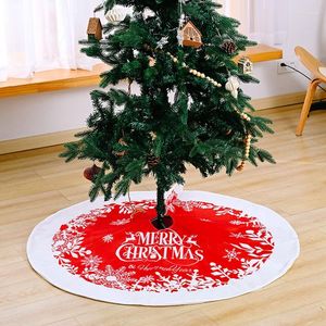 Christmas Decorations Tree Skirts Red Skirt Bottom Decoration Carpet With Reindeer